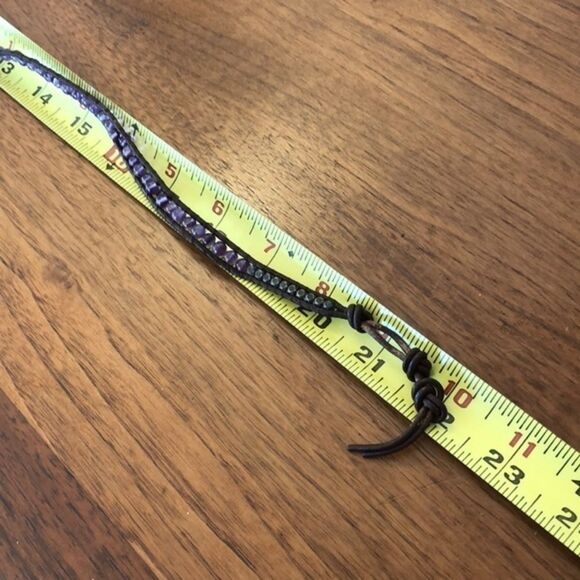 Amethyst And Leather Wrap Bracelet - Picture 9 of 9